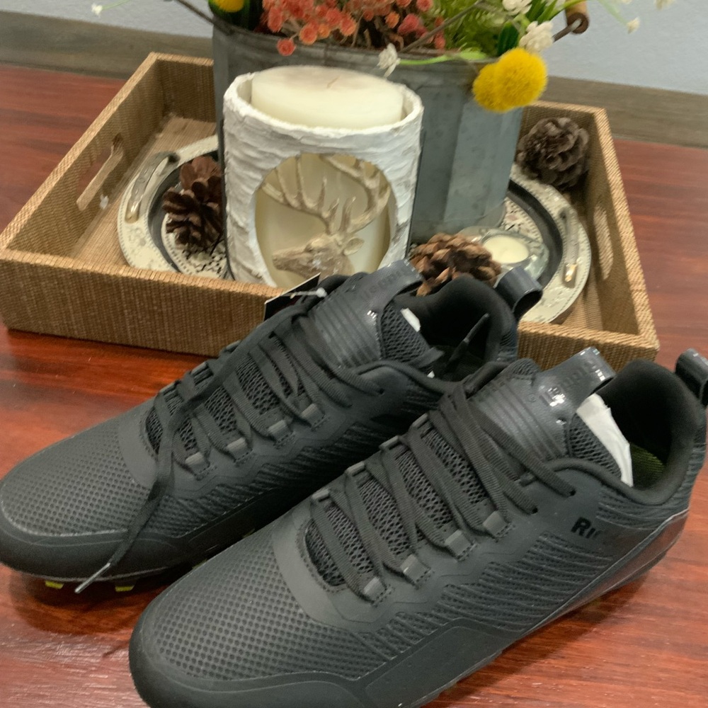 New Riddell Men's Field Demon Low TPU Football Cleats, Black/Volt Size 13